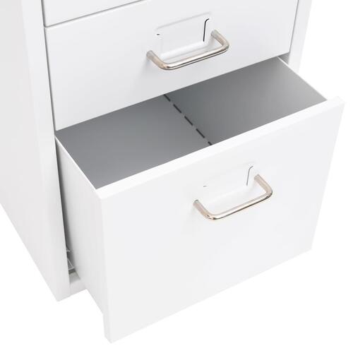 Mobilt arkivskab 28x41x69 cm metal hvid