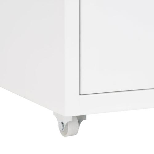 Mobilt arkivskab 28x41x69 cm metal hvid