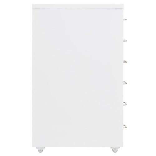 Mobilt arkivskab 28x41x69 cm metal hvid