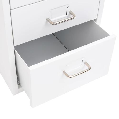 Mobilt arkivskab 28x41x69 cm metal hvid