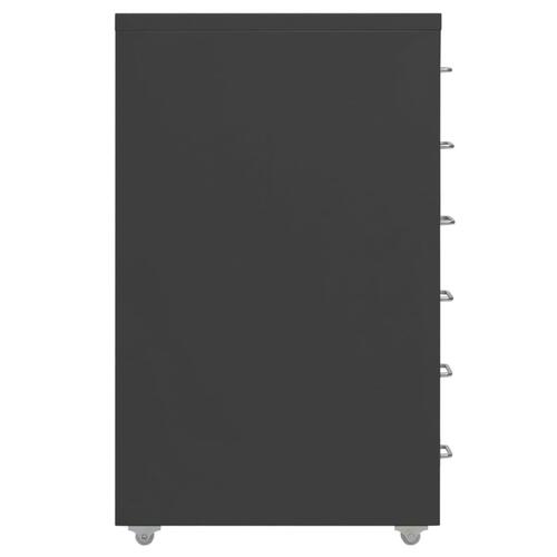 Mobilt arkivskab 28x41x69 cm metal antracitgrå