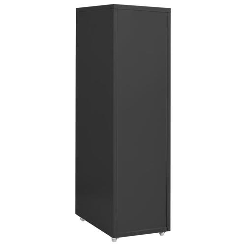 Mobilt arkivskab 28x41x109 cm metal antracitgrå