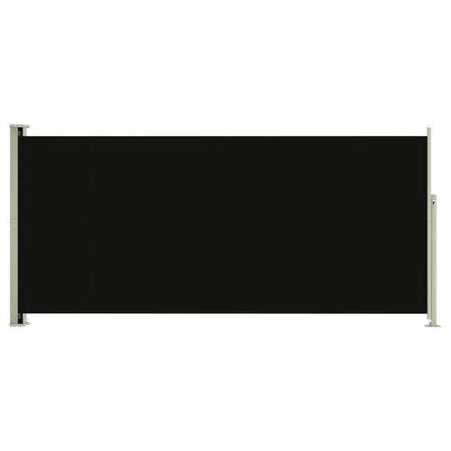 Sammenrullelig sidemarkise til terrassen 140x300 cm sort