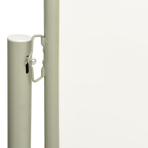 Sammenrullelig sidemarkise til terrassen 117x300 cm cremefarvet