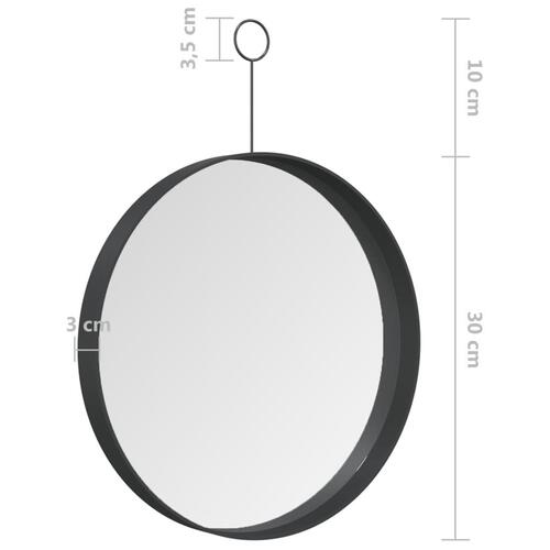 Hængespejl med krog 30 cm sort