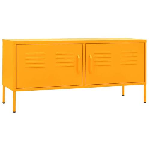 Tv-skab 105x35x50 cm stål Sennepsgul