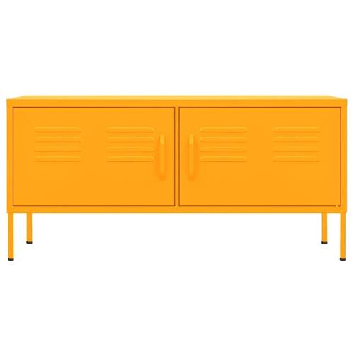Tv-skab 105x35x50 cm stål Sennepsgul
