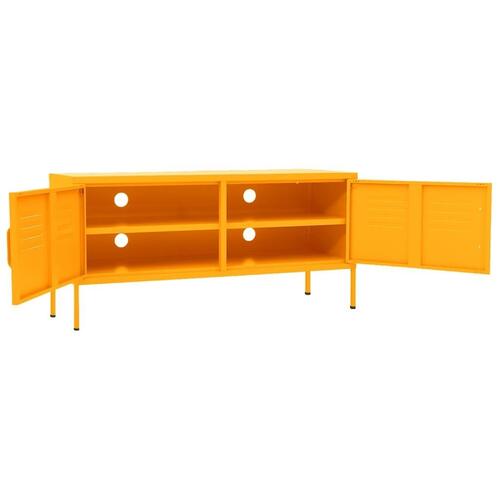 Tv-skab 105x35x50 cm stål Sennepsgul