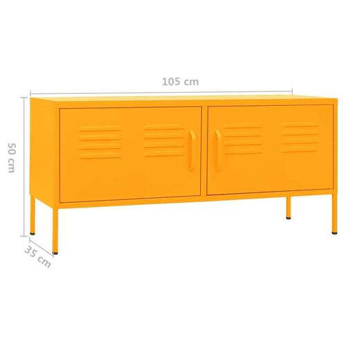 Tv-skab 105x35x50 cm stål Sennepsgul