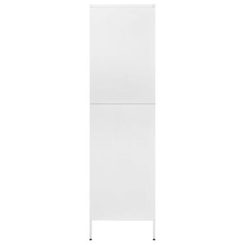 Klædeskab 90x50x180 cm stål hvid