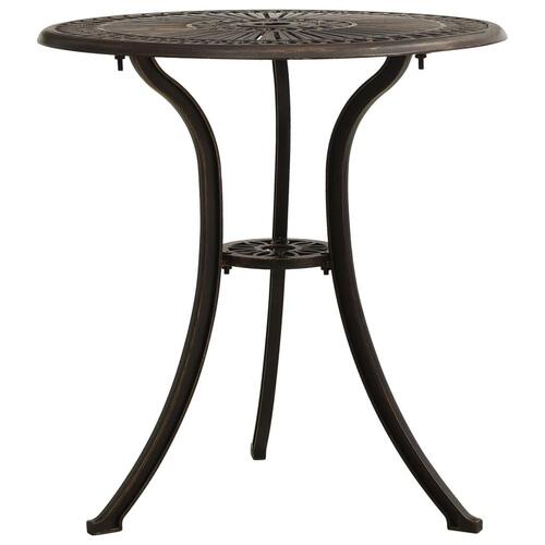 Bistrosæt 3 dele støbt aluminium bronzefarvet