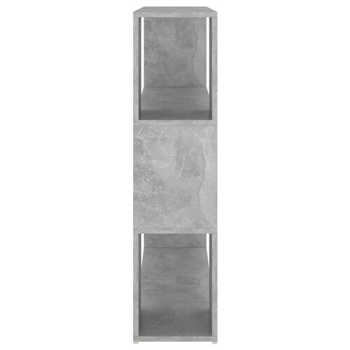 Bogreol/rumdeler 100x24x94 cm konstrueret træ betongrå