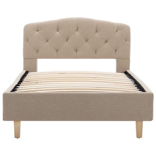 Sengestel 90x200 cm stof beige