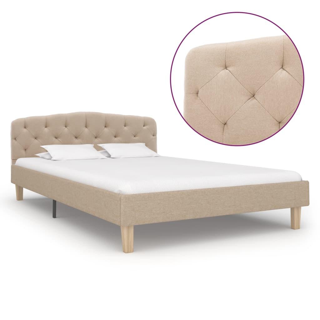 Sengestel 120x200 cm stof beige