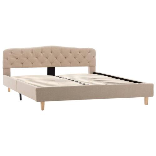 Sengestel 160x200 cm stof beige