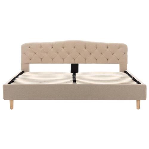 Sengestel 160x200 cm stof beige