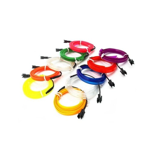 OCC Motorsport Neon Wire Strip 3 m - gul fiberoptisk lys til bil
