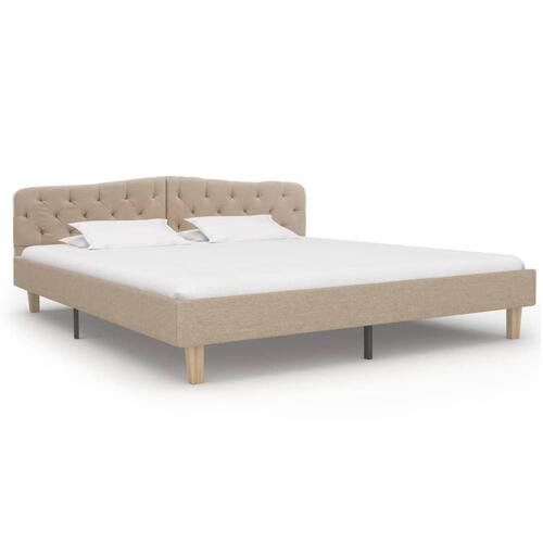 Sengestel 180x200 cm stof beige