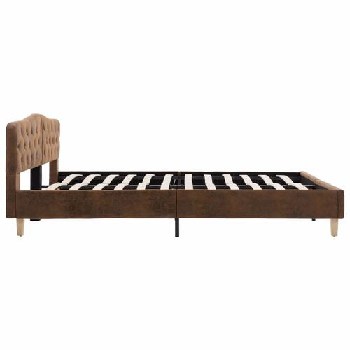 Sengestel 180x200 cm imiteret ruskind brun