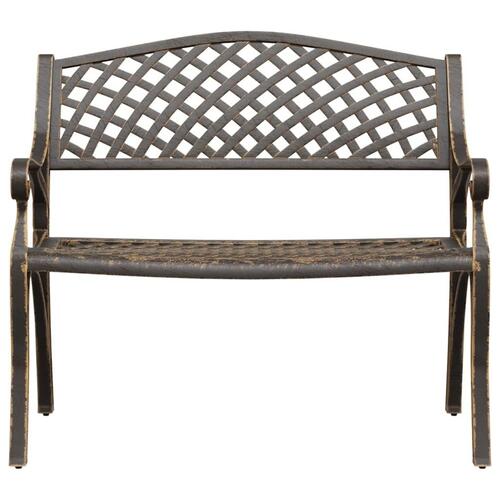 Havebænk 102 cm støbt aluminium bronzefarvet