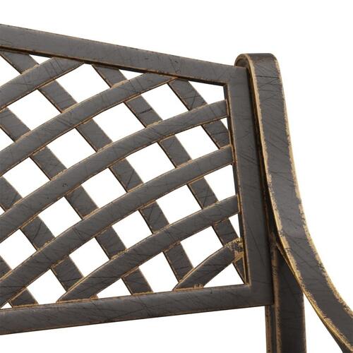 Havebænk 102 cm støbt aluminium bronzefarvet