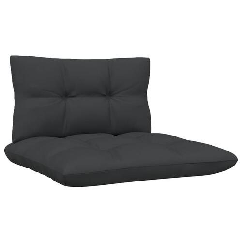 2-personers havesofa med hynder massivt fyrretræ hvid