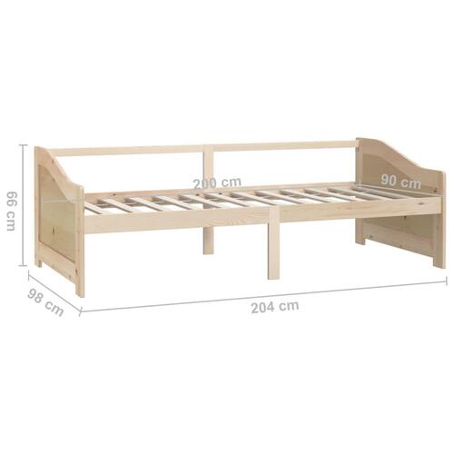 3-personers daybed 90x200 cm massivt fyrretræ