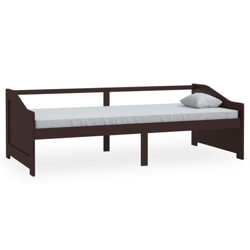 3-personers daybed 90x200 cm massivt fyrretræ mørkebrun