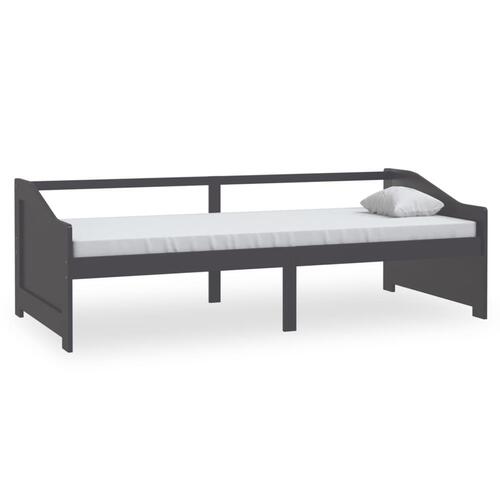 3-personers daybed 90x200 cm massivt fyrretræ mørkegrå