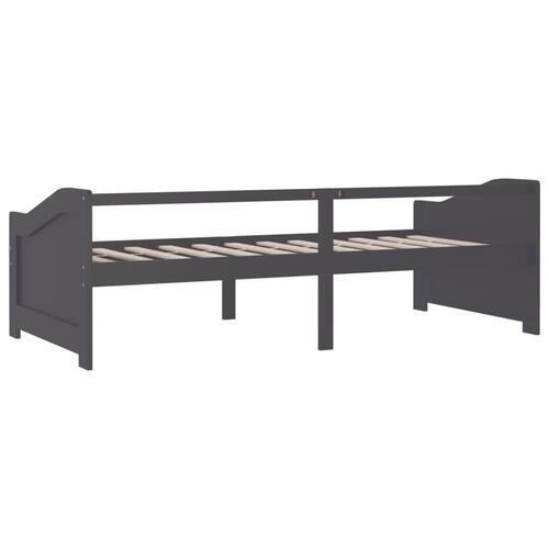 3-personers daybed 90x200 cm massivt fyrretræ mørkegrå