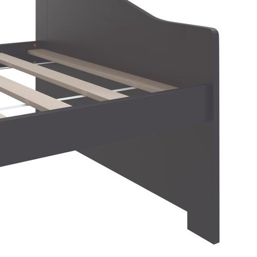3-personers daybed 90x200 cm massivt fyrretræ mørkegrå