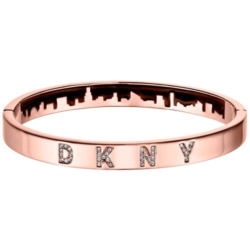 DKNY armbånd til kvinder, rustfrit stål, pink, 6 cm (5520002)
