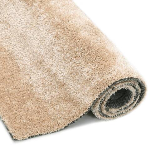 Shaggy tæppe 80 x 150 cm beige