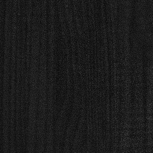 Bogreol 40x30x140 cm 4 hylder massivt fyrretræ sort