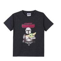 Børne Kortærmet T-shirt The Mandalorian Sort 6 år