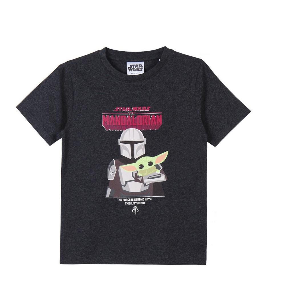 Børne Kortærmet T-shirt The Mandalorian Sort 12 år