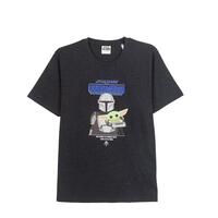 Kortærmet T-shirt til Mænd The Mandalorian Sort Voksne S