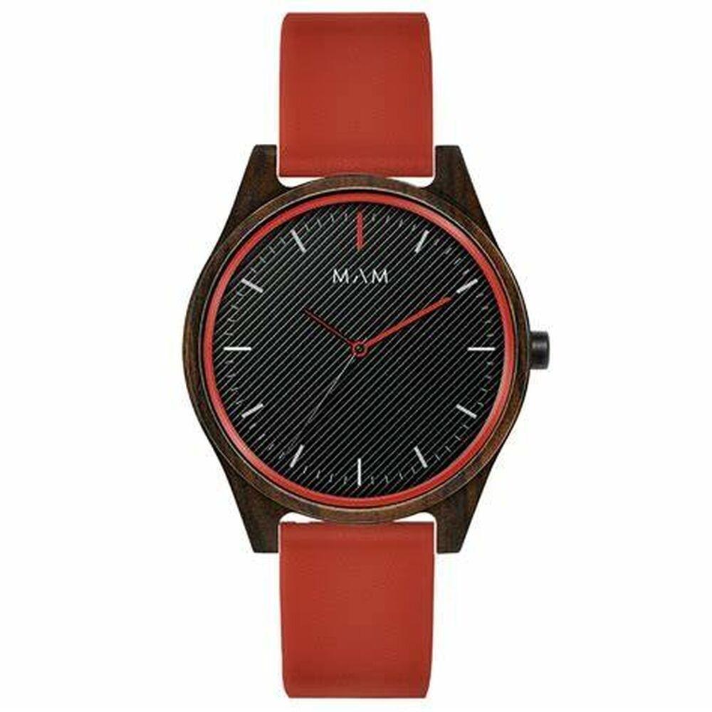 Armbåndsur MAM MAM695 unisex - Ø 39 mm, sort/rød