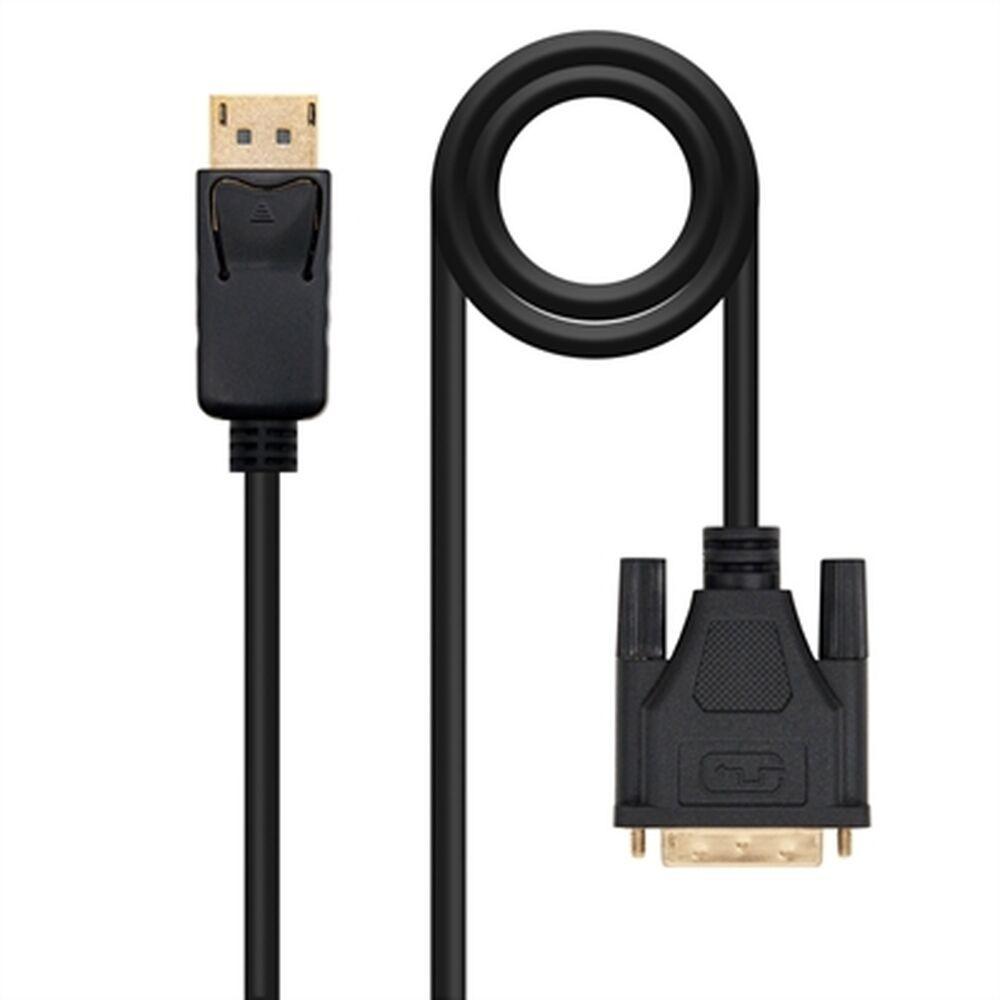 DisplayPort til DVI kabel NANOCABLE 1 m - sort