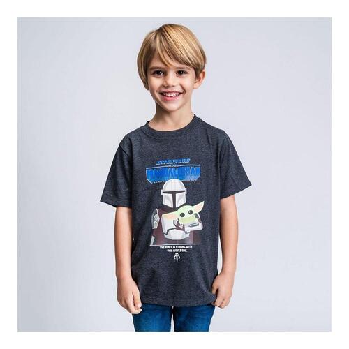 Børne Kortærmet T-shirt The Mandalorian Sort 8 år