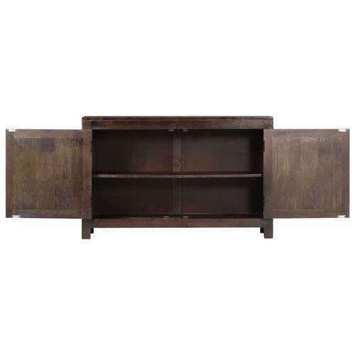 Skænk med udskåret design 110x35x70 cm massivt mangotræ