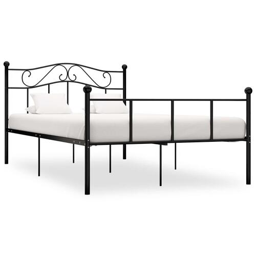 Sengestel 120x200 cm metal sort