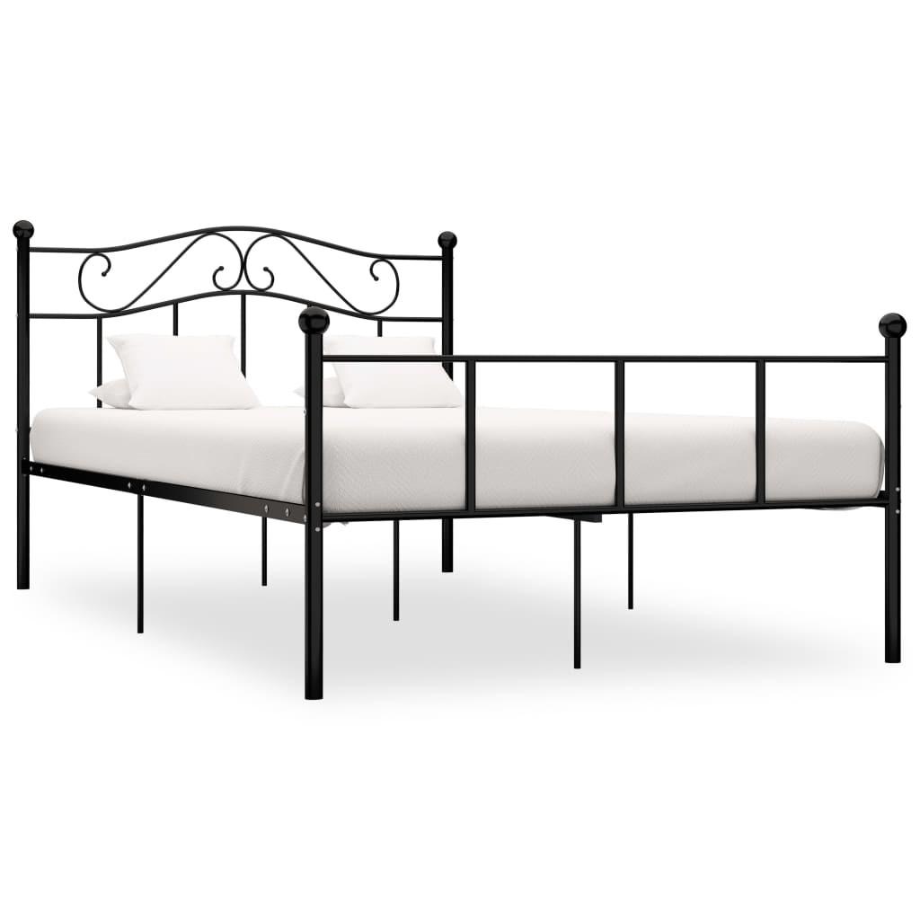 Sengestel 120x200 cm metal sort