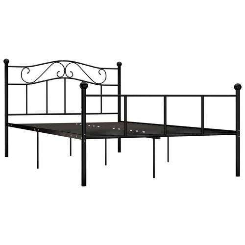 Sengestel 120x200 cm metal sort