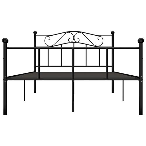 Sengestel 120x200 cm metal sort