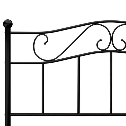 Sengestel 120x200 cm metal sort