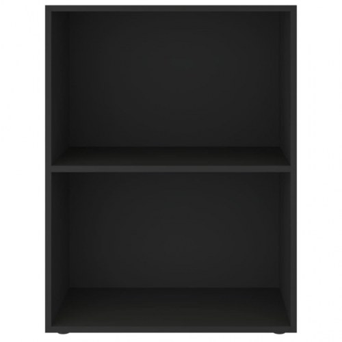 Bogreol 60x31x78 cm konstrueret træ sort