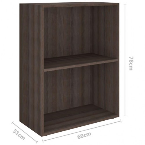 Bogreol 60x31x78 cm konstrueret træ grå sonoma-eg