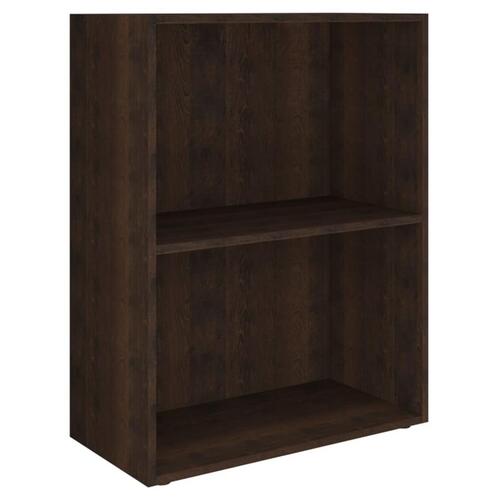 Bogreol 60x31x78 cm konstrueret træ røget egetræsfarve