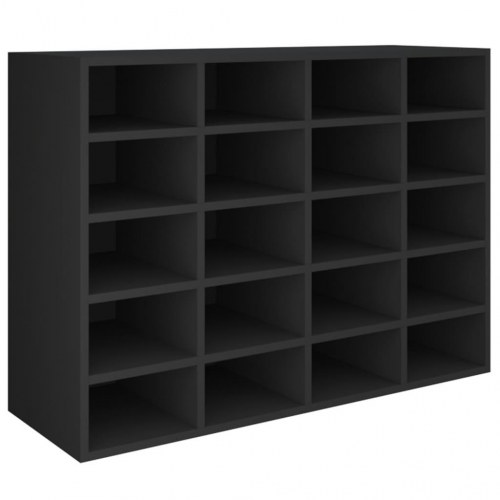 Skoreol 92x30x67,5 cm konstrueret træ sort